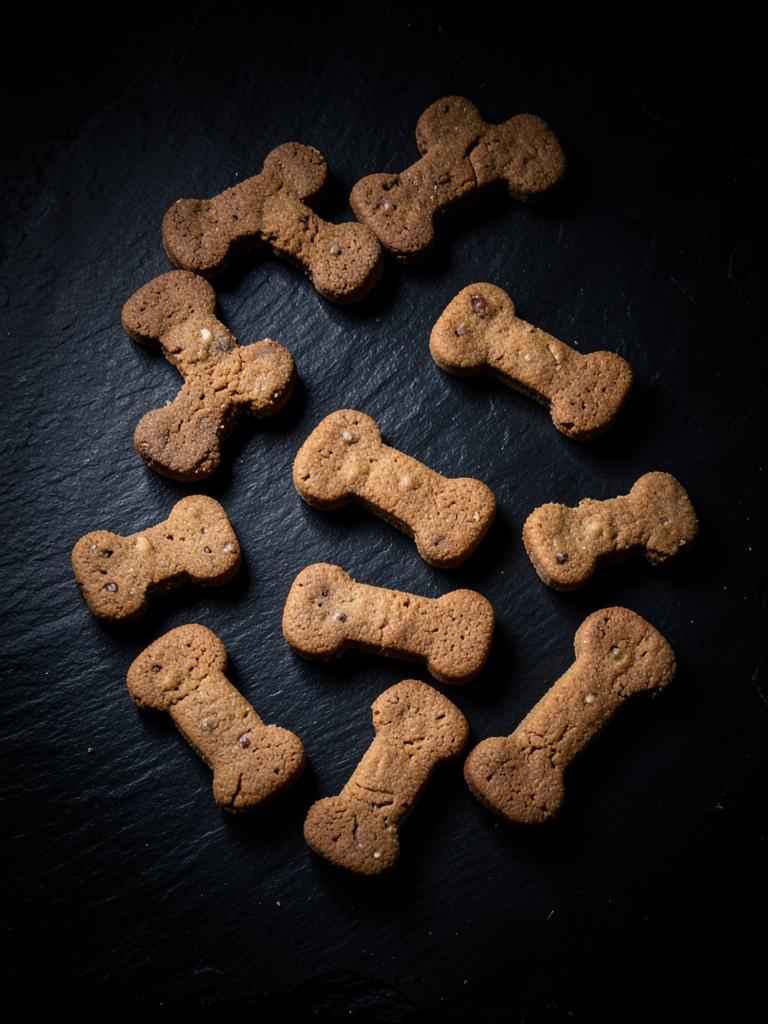 Bone-shaped dog biscuits on dark slate — deal of the week at Pawsy Pets
